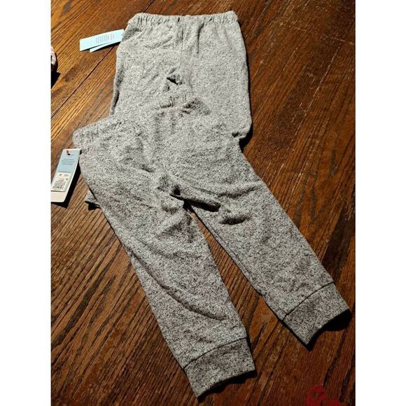 New 2 Pair Size 2T Cat & Jack Charcoal Grey Drawstring Waist Jogger Casual Pants - Picture 2 of 2